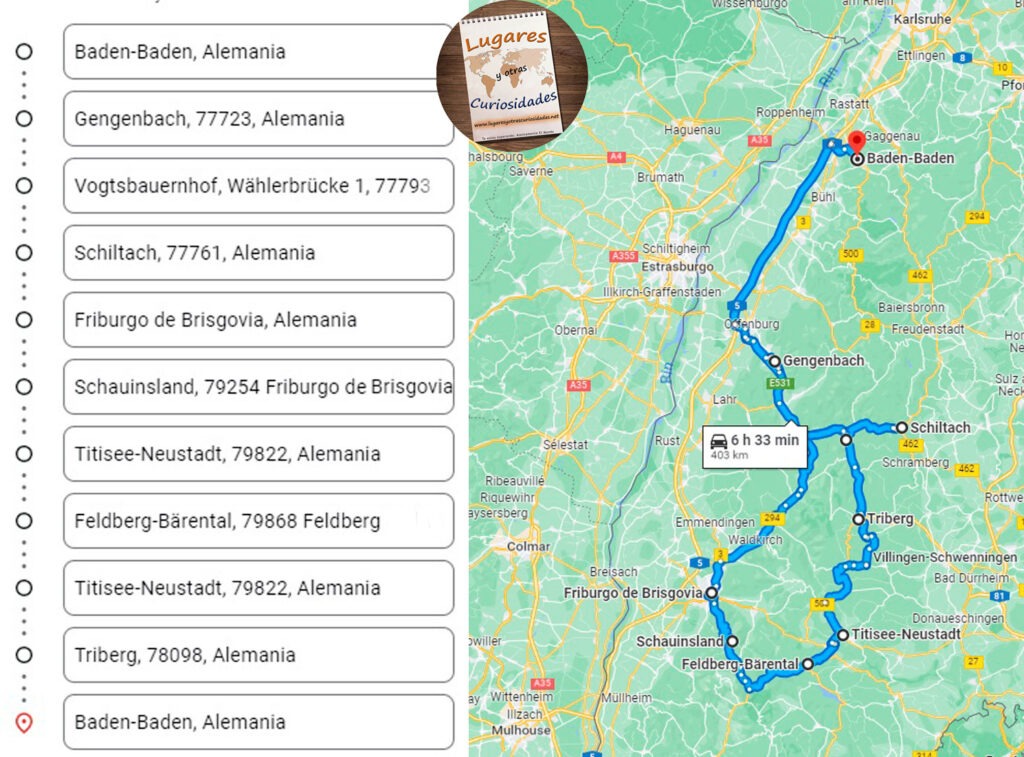 road trip selva negra