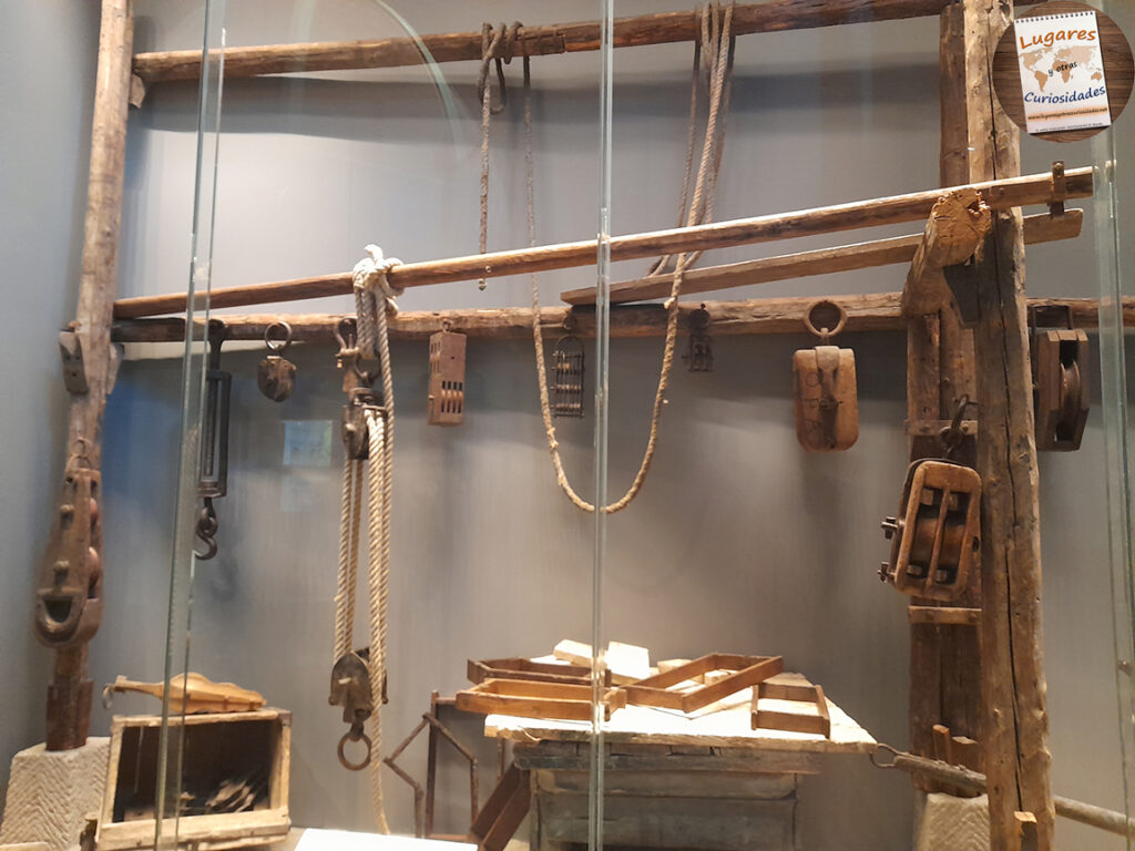 Andamios originales de la construcción de la cúpula de Brunelleschi, museo del Duomo Florencia