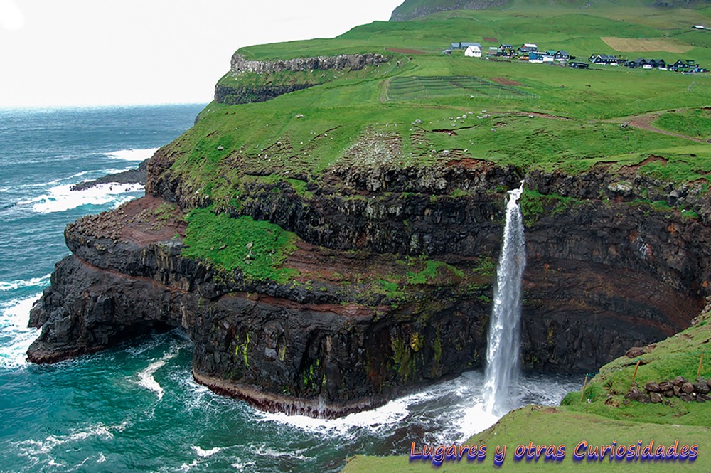 Gásadalur cascada Múlafossur , Islas Feroe  