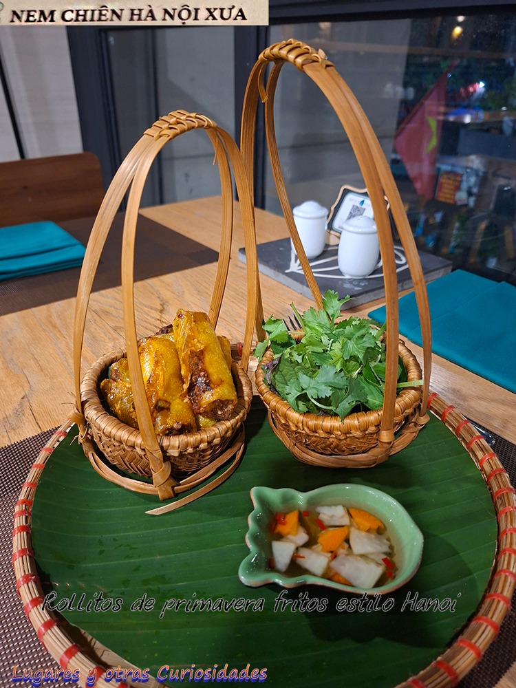 Rollitos de primavera fritos estilo Hanoi