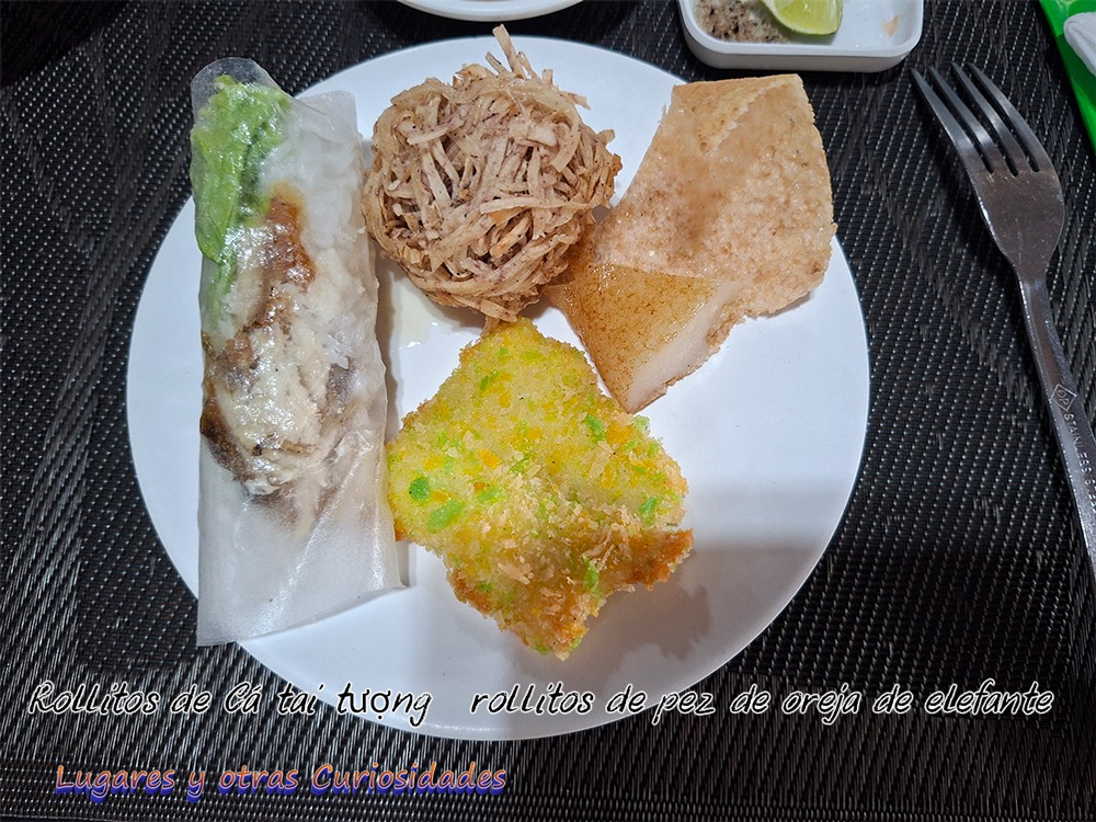 Rollitos de pez oreja de elefante